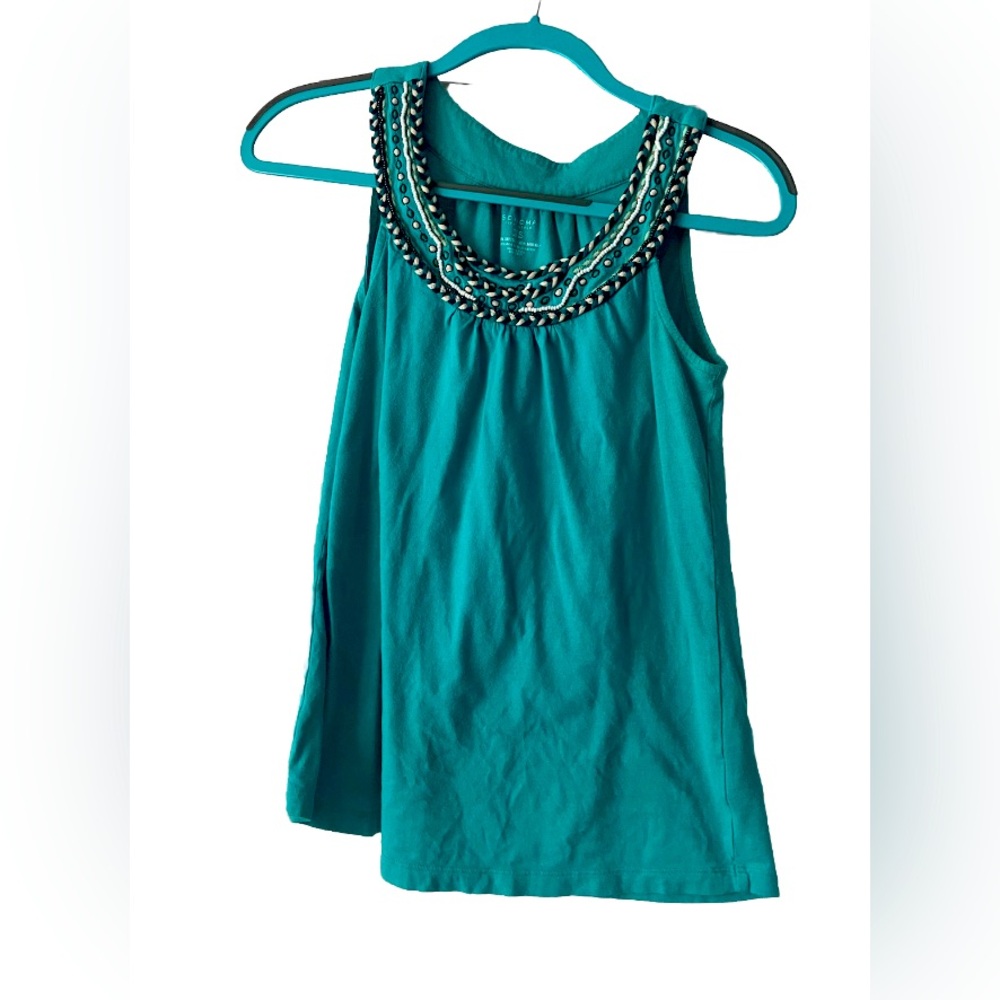 Sonoma Life+Style Women’s XS Pretty Tank Top W/ Beautiful Beaded Braided Collar